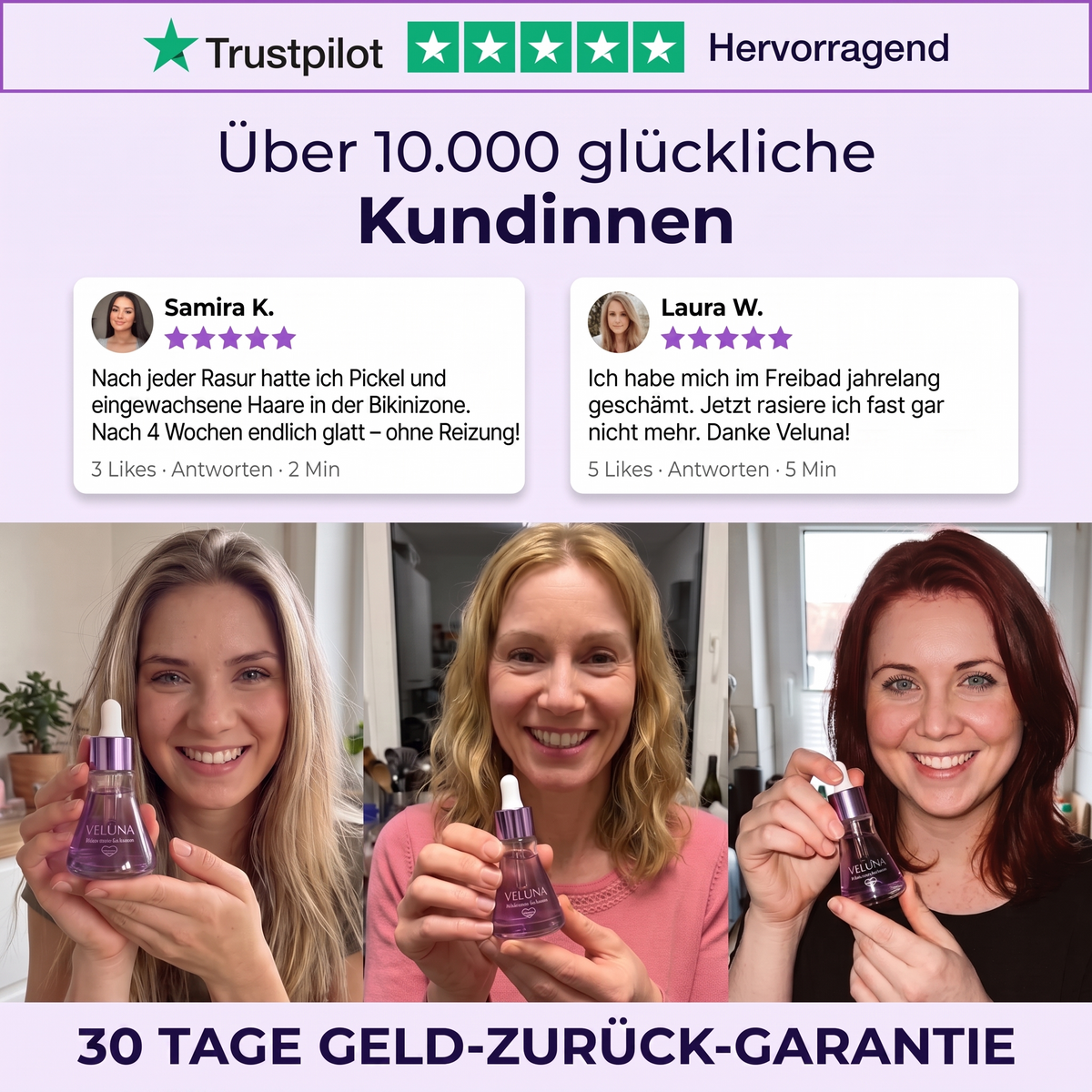 Pflanzlicher Haarwuchsstopp.